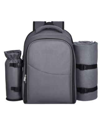 2-Person Picnic Backpack with Insulated Cooler, Blanket and Tableware Set