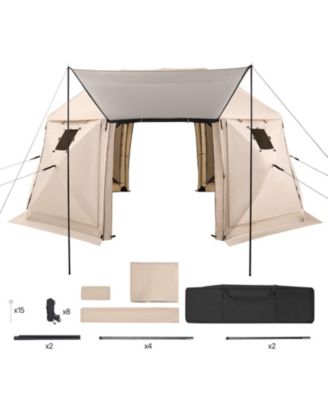 15 x 15 Ft Pop-Up Spherical Gazebo Screen Tent for 12-15 People
