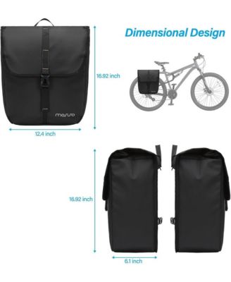 20L Bike Pannier Bags 2 Pack Waterproof Bicycle Rear Rack Storage Saddle Bags for Cycling Commuting Travel