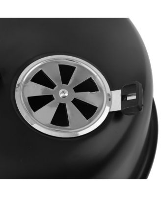 Detachable Vertical Charcoal Smoker - Portable BBQ Grill with Thermometer and Adjustable Air Vent