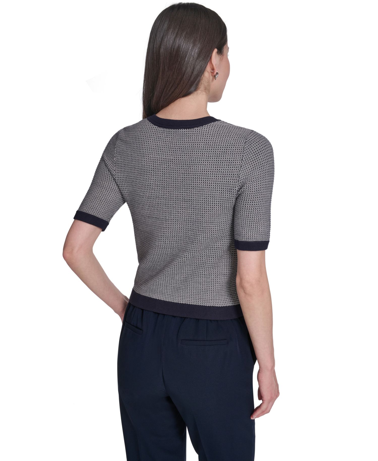 Women's Short-Sleeve Crewneck Sweater