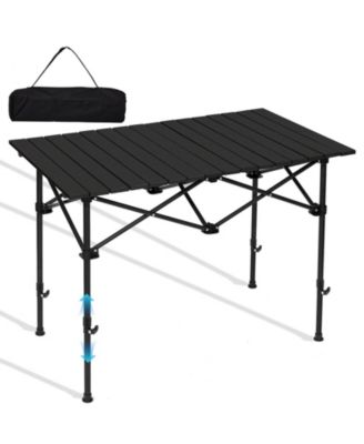 Camping Table Roll Up Fold Adjustable Height Aluminum Portable Camping Outdoor Recreation Gear