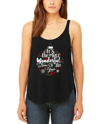 Women's Christmas Ornament Premium Word Art Flowy Tank Top