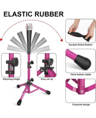 Baseball Tee Batting Tee Softball Tee Portable Travel Hitting Tee,Easy Adjustable Height,Stable Tripod Stand