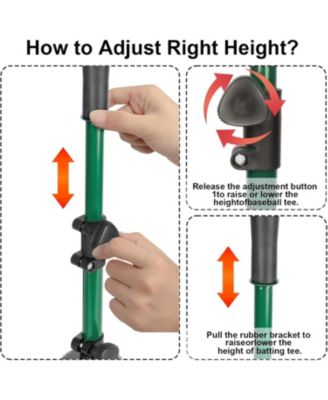Baseball Tee Batting Tee Softball Tee Portable Travel Hitting Tee,Easy Adjustable Height,Stable Tripod Stand