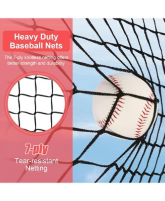 Baseball Softball Practice Net,Pitching Net,Batting Net,with Bonus Strike Zone,Target and Bow Frame,for Hitting,Pitching,Catching