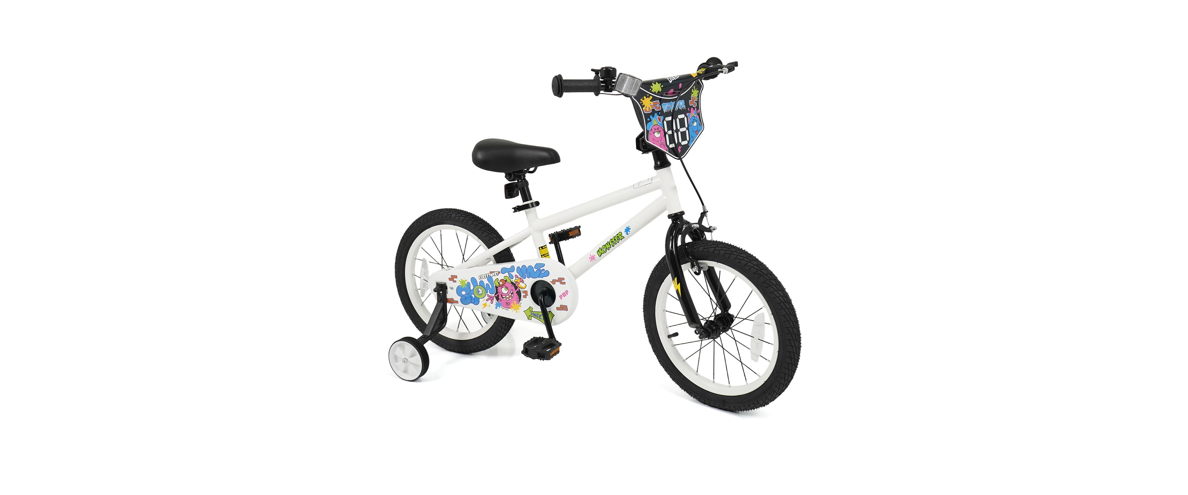 Slickblue Kids Ride On Bike with Training Wheels