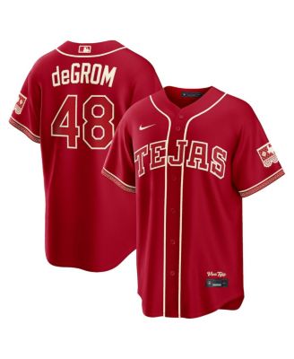 Men's Jacob DeGrom Red Texas Rangers 2026 City Connect Stadium Jersey