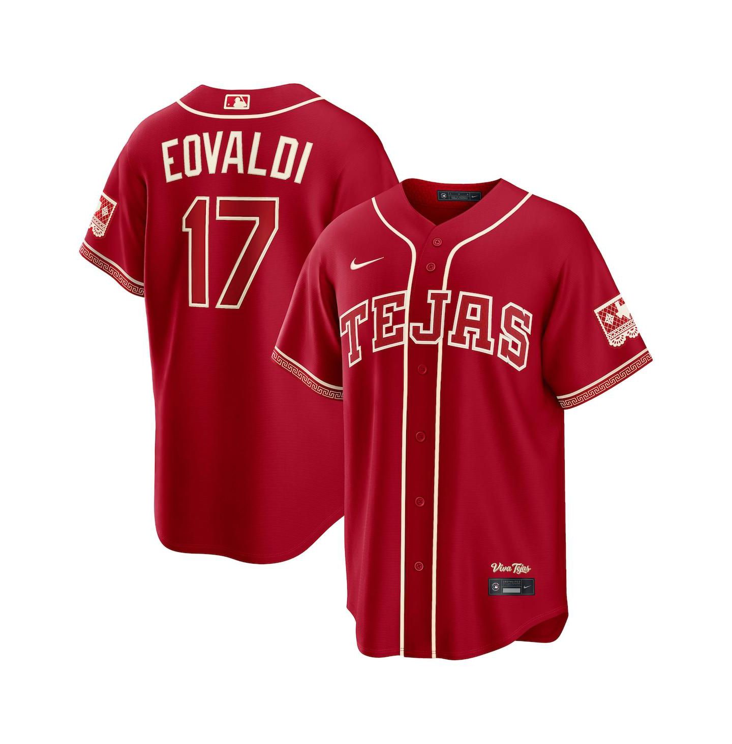 Мужской топ Nike Nathan Eovaldi Red Texas Rangers 2026 City Connect Stadium Jersey — фото 1
