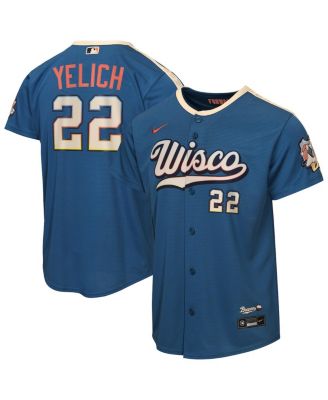 Big Boys and Girls Christian Yelich Gray Milwaukee Brewers 2026 City Connect Stadium Jersey