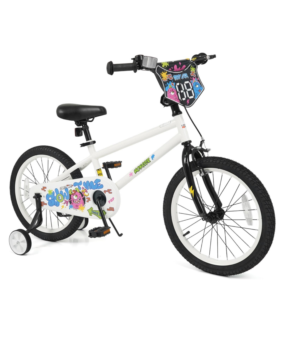 Slickblue Kids Ride On Bike with Training Wheels