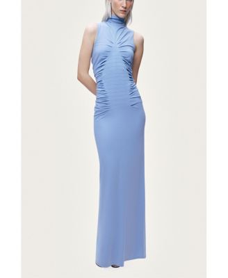 Women's Sleeveless Ruched Maxi Dress