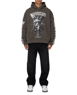 Men's Boxy Washed Statue Print Hoodie