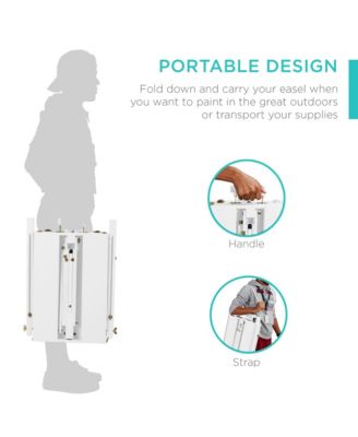 French Easel, 32pc Beginners Kit Portable Wooden Adjustable Tripod  w/ Paint Supplies