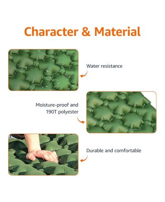 Camping Sleeping Pad Quick-inflate Foot Pump Ultralight Hiking Camping Outdoor Recreation Gear