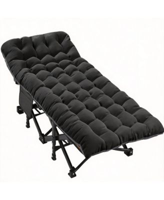 Camping Bed Portable Folding Oxford Heavy-duty With Mat Bag Camping Outdoor Recreation Gear