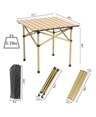 Portable Camping Table Folding Aluminum Outdoor Cooking Hiking Picnic BBQ Travel Carry Bag