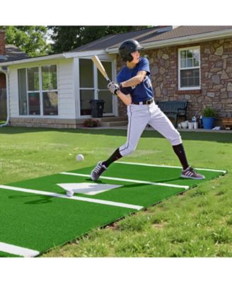 10 x 3.8 Ft Baseball Softball Hitting Mat with Foam Backing