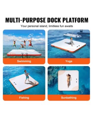 Inflatable Floating Dock with Ladder and Carry Bag
