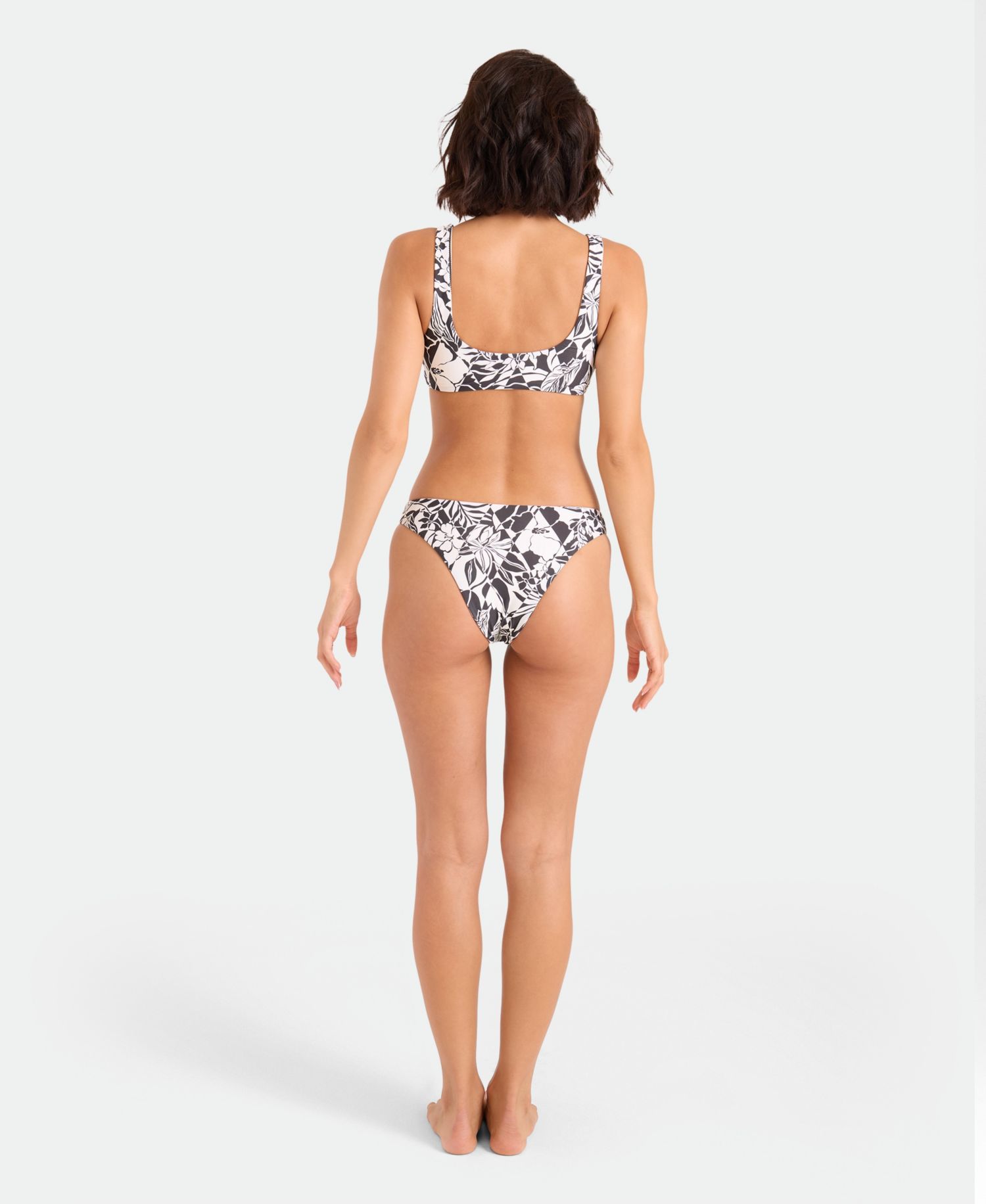 Women's Tropical Print Reversible Mid-Rise Bikini Bottoms