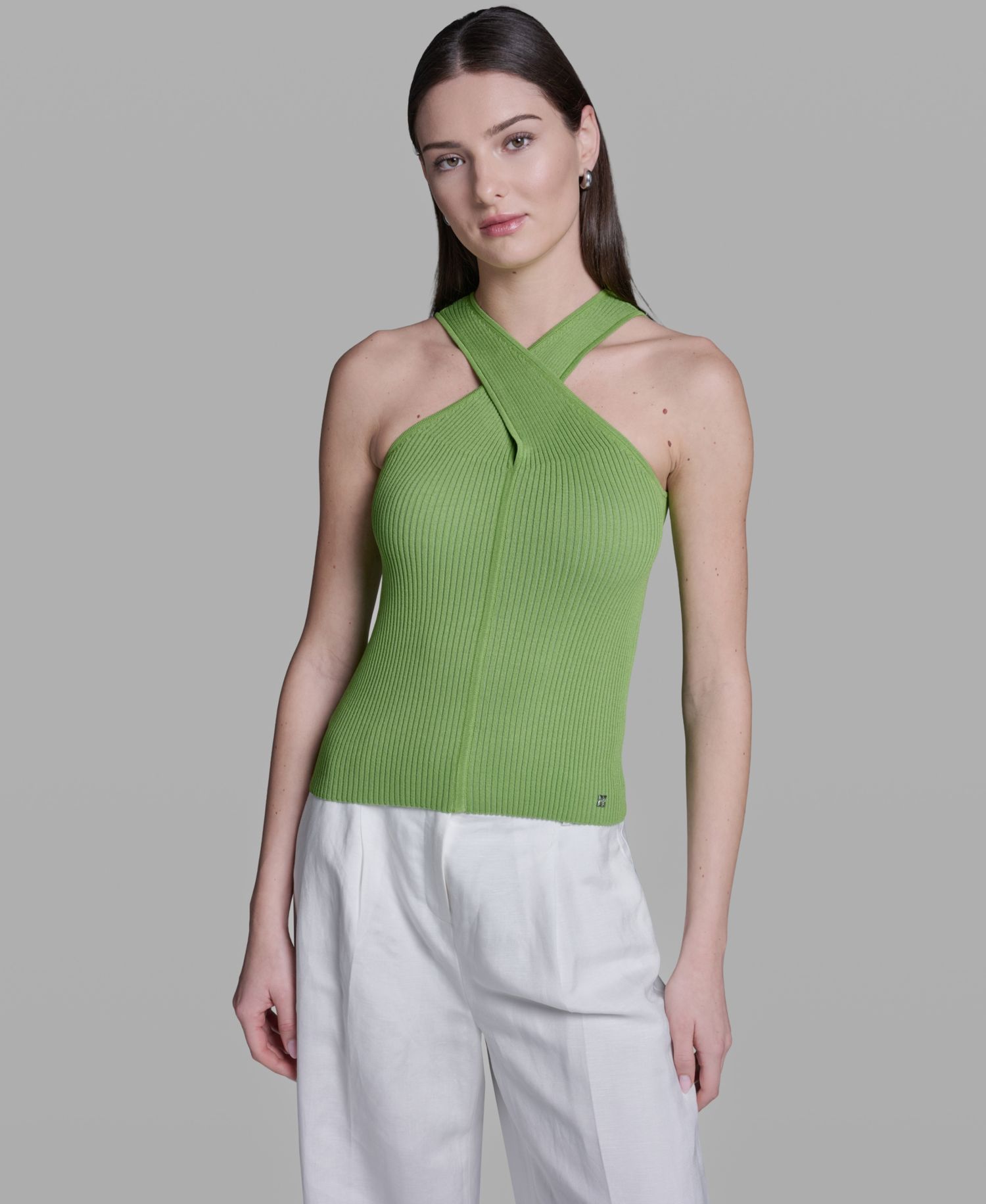 Women's Halter Neck Sleeveless Tank Top