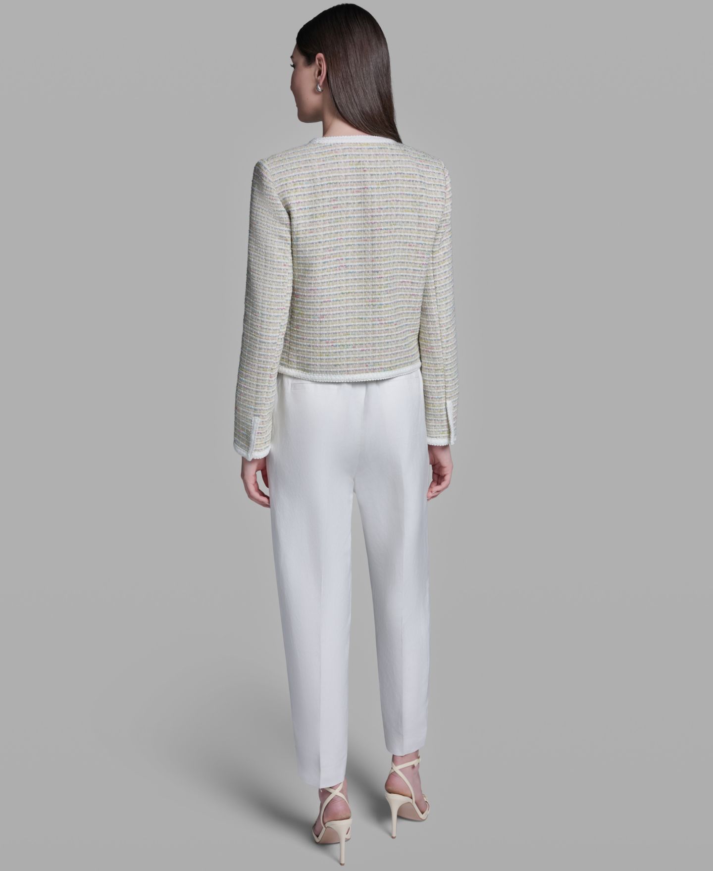 Женская куртка BCBG Crewneck Open-Front, цвет: Разноцветный — фото 5