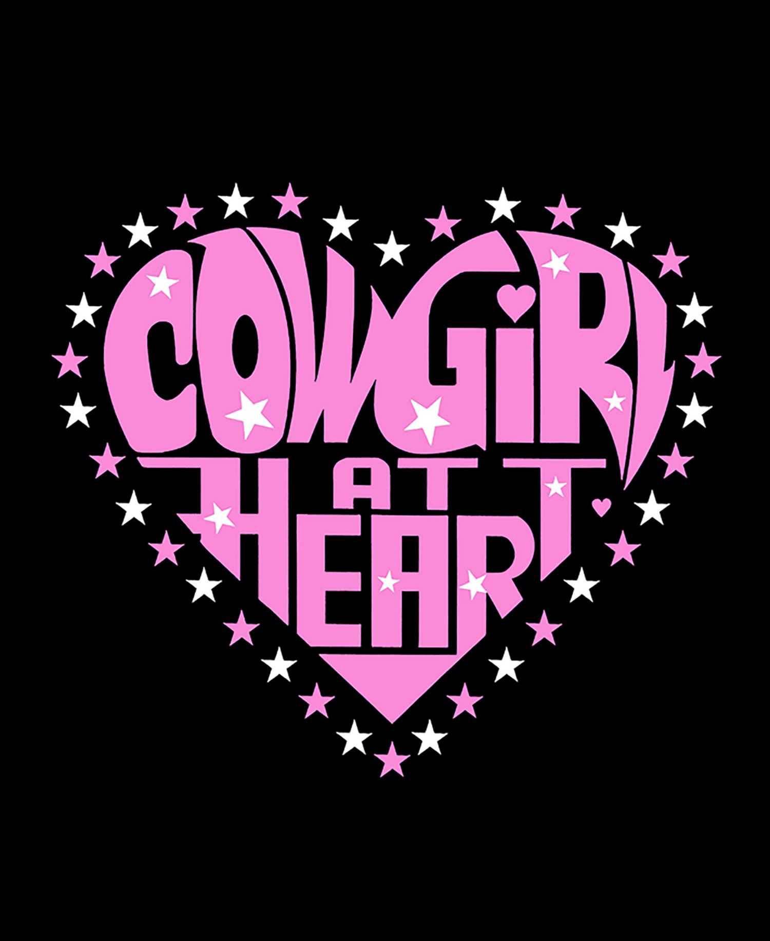 Women's Cowgirl at Heart Word Art Crewneck Sweatshirt