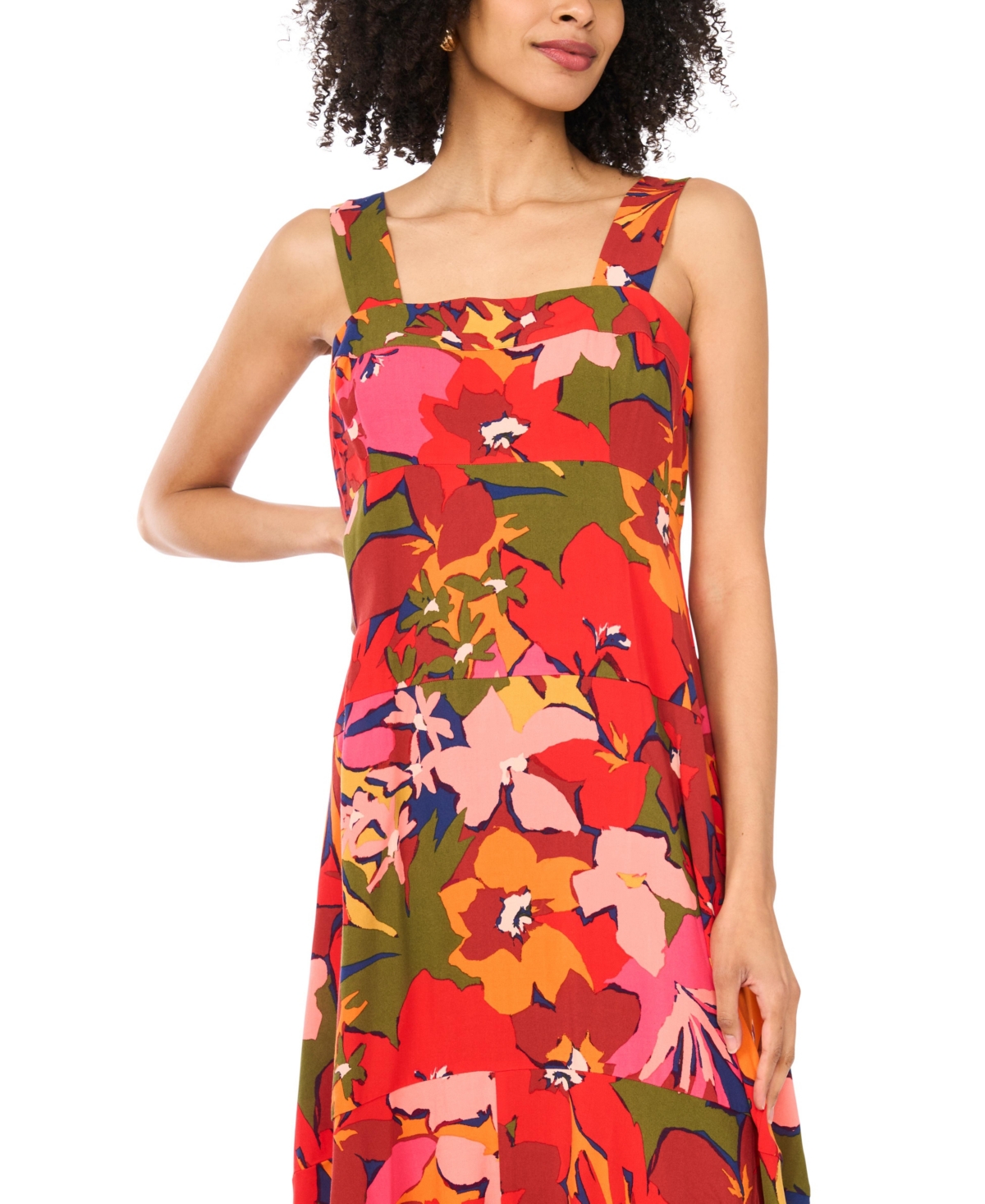 Vince Camuto Women's Thick Strap Printed Maxi Dress