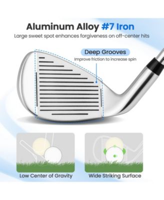 Men s 7 Iron Golf Club with Steel Shaft & Headcover