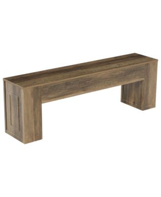 55" Entryway Bench, Farmhouse Indoor End of Bed Bench, Shoe Bench