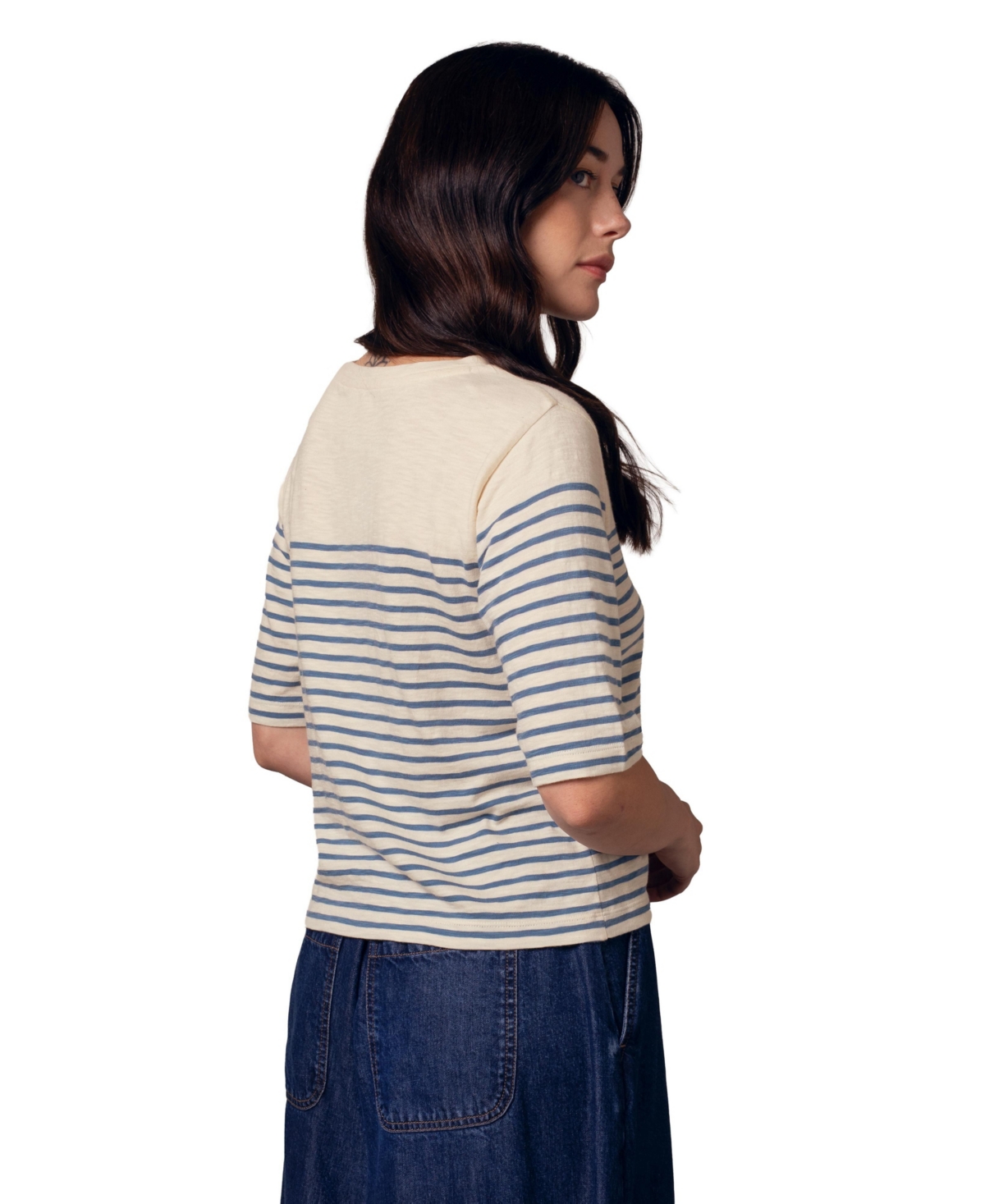 Celtic & Co. Women's Stripe Sleeve T-shirt