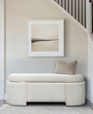 Leslie 48" Fully Upholstered Oval Storage Bench