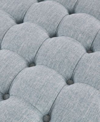 Terri 32" Skirted Tufted Round Ottoman