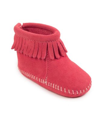 Kids (0-6) Suede Back Flap Booties