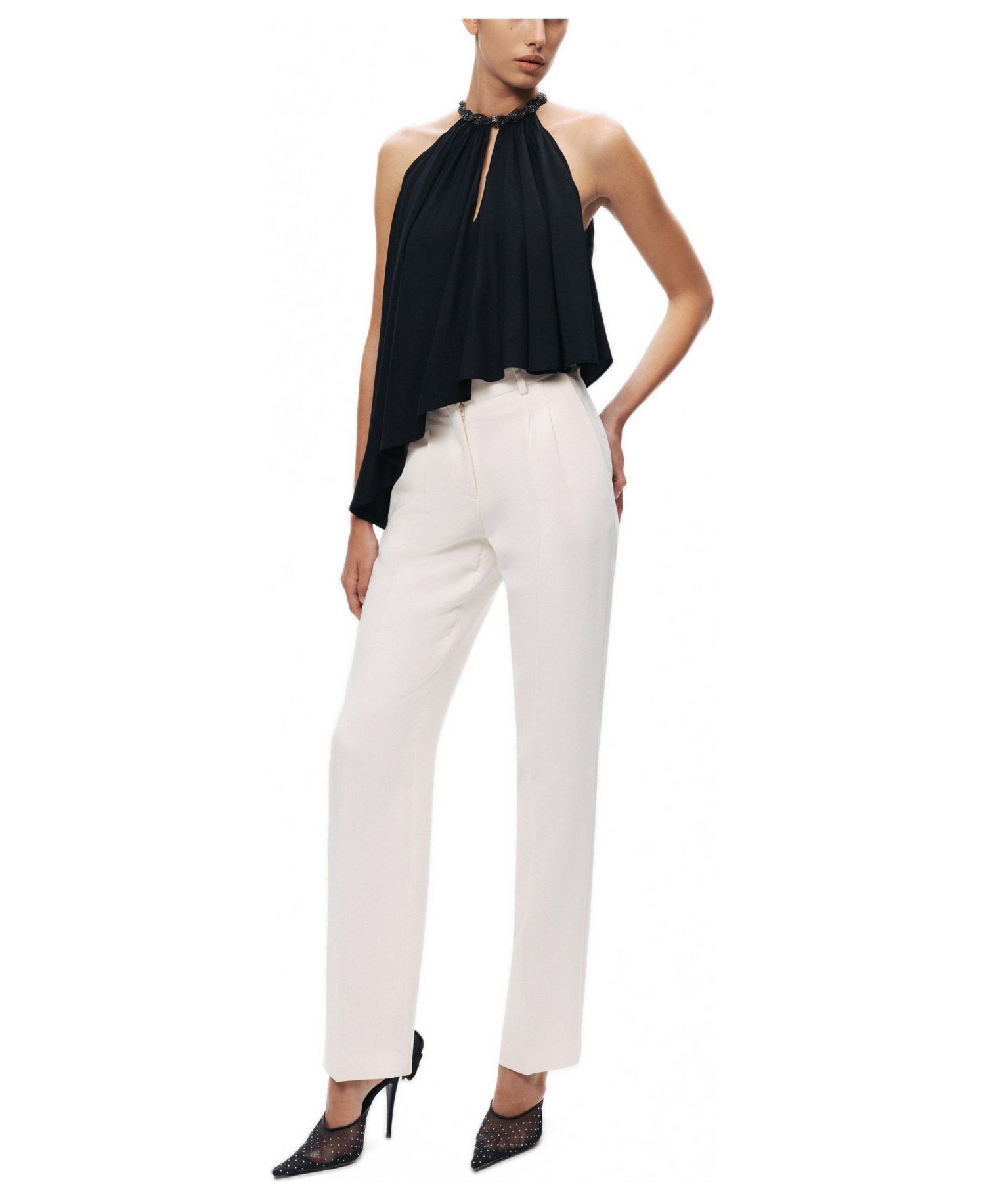 Women's Embellished Halter Blouse