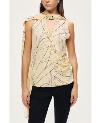 Women's Shawl Detail Blouse