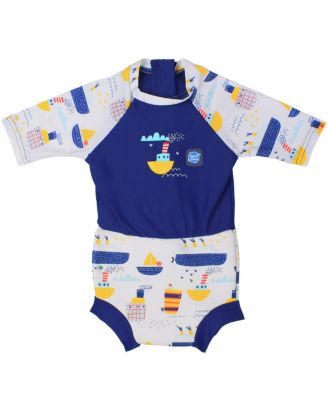 Splash About Baby Happy Nappy Sunsuit with Swim Diaper - Tug boats 32$
