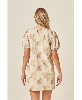 Women's Embroidery detail mini dress