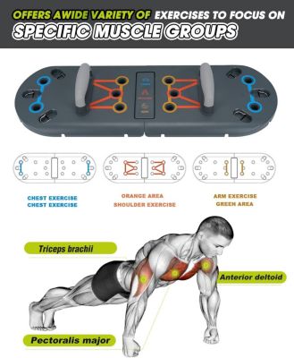 Home Workout Equipment to Help Achieve Fitness Goals, 27-in-1 Portable Gym Exercise Equipment with Compact Push-Up Board, Resistance Bands