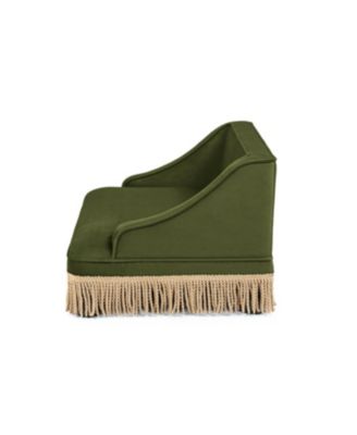 Performance Velvet Princess Pet Bed Sofa with Fringe Skirt by Duchess