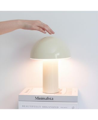 Celia Portable LED Table Lamp with Dome Mushroom Shade