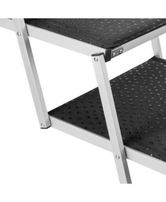 5-Step Folding Dog Stairs for Cars, Aluminum Pet Steps Loads up to 150 lbs, Portable Dog Ladder