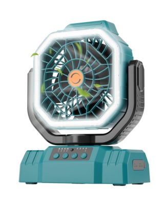 Portable Camping Fan Remote Control Auto Oscillating Outdoor Beach Patio Tent 20000mAh