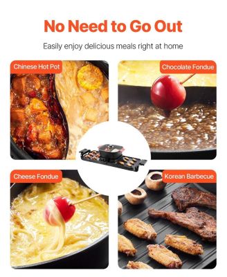 2300W 2-in-1 Electric Hot Pot with Grill, Removable Pot, Dual Temperature Control, Serves 1-6