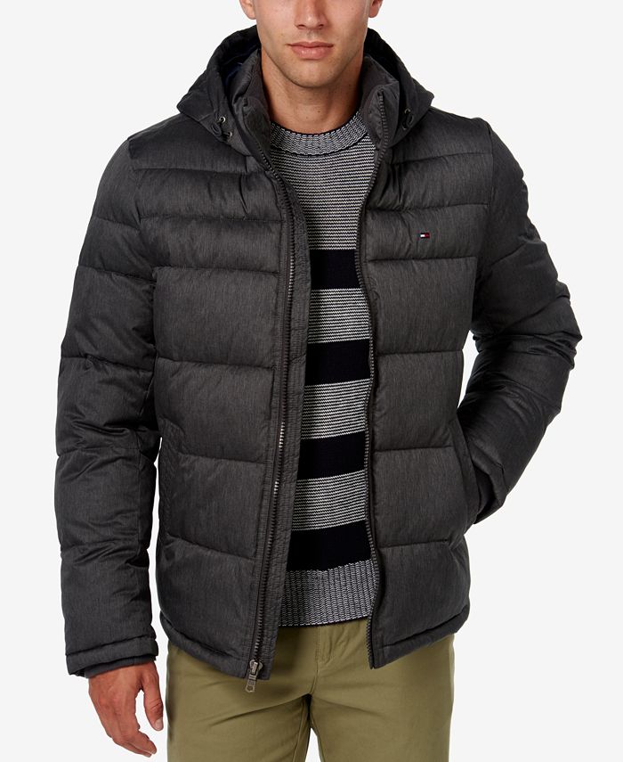 Tommy Hilfiger Men Grey Solid Lightweight Puffer Jacket