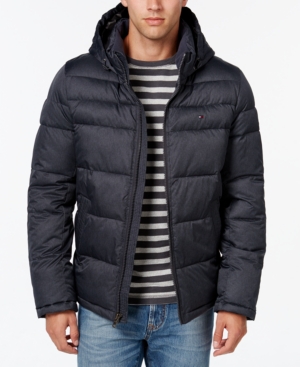 TOMMY HILFIGER MEN'S CLASSIC HOODED PUFFER JACKET