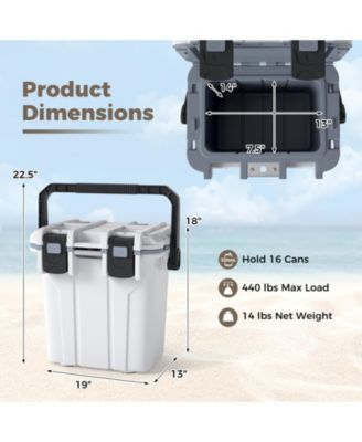 Ultra-Light Injection Molded Cooler 21 QT Hard Ice Chest