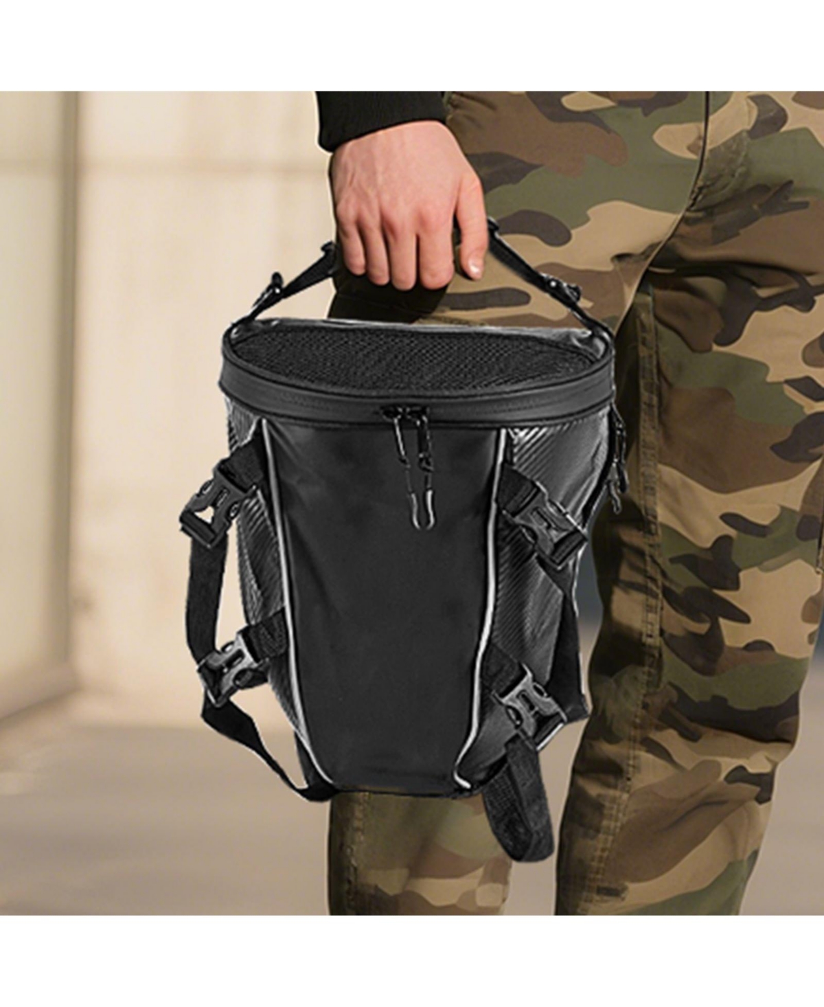 Mecale 10L Motorcycle Tail Bag Waterproof with Rain Cover and Shoulder Strap