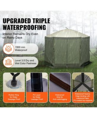 10x10 FT Pop Up Gazebo Tent 6-Sided with Mosquito Netting