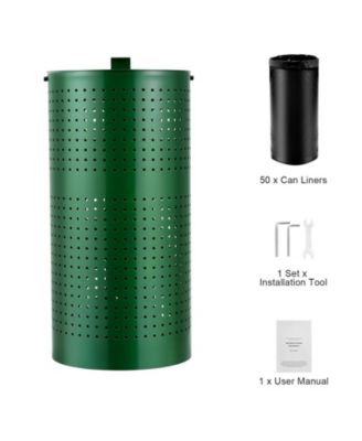 Dog Poop Trash Can 11.5 Gallon 50 Liner Bags Outdoor